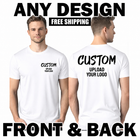 Bulk Lot of 100 Custom Printed T-Shirts Front Back Print Gildan Unisex T-Shirt
