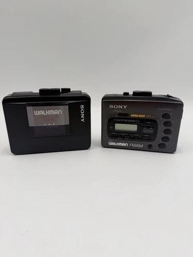 LOT OF 2 Vintage Sony WM-A12 & WM-FX42 Cassette Walkman