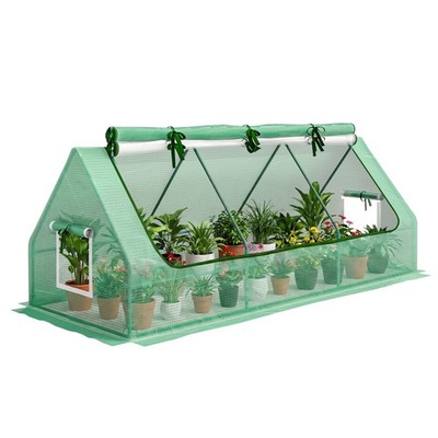 Foliengewächshaus Mini Gewächshaus mit UV-Schutz für Garten, Balkon, Grün