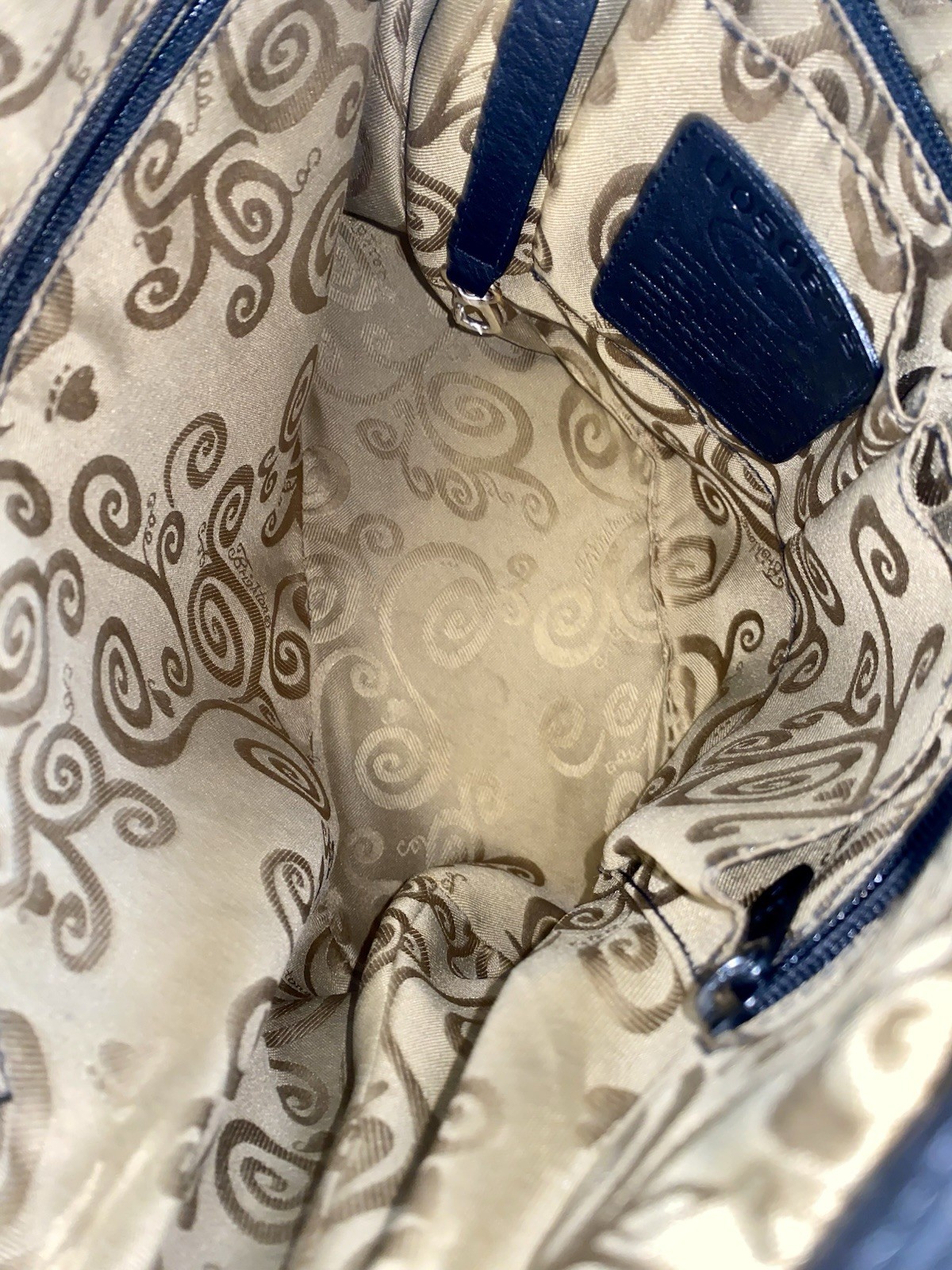 Croc Embossed Leather & Suede Patchwork Brighton … - image 15