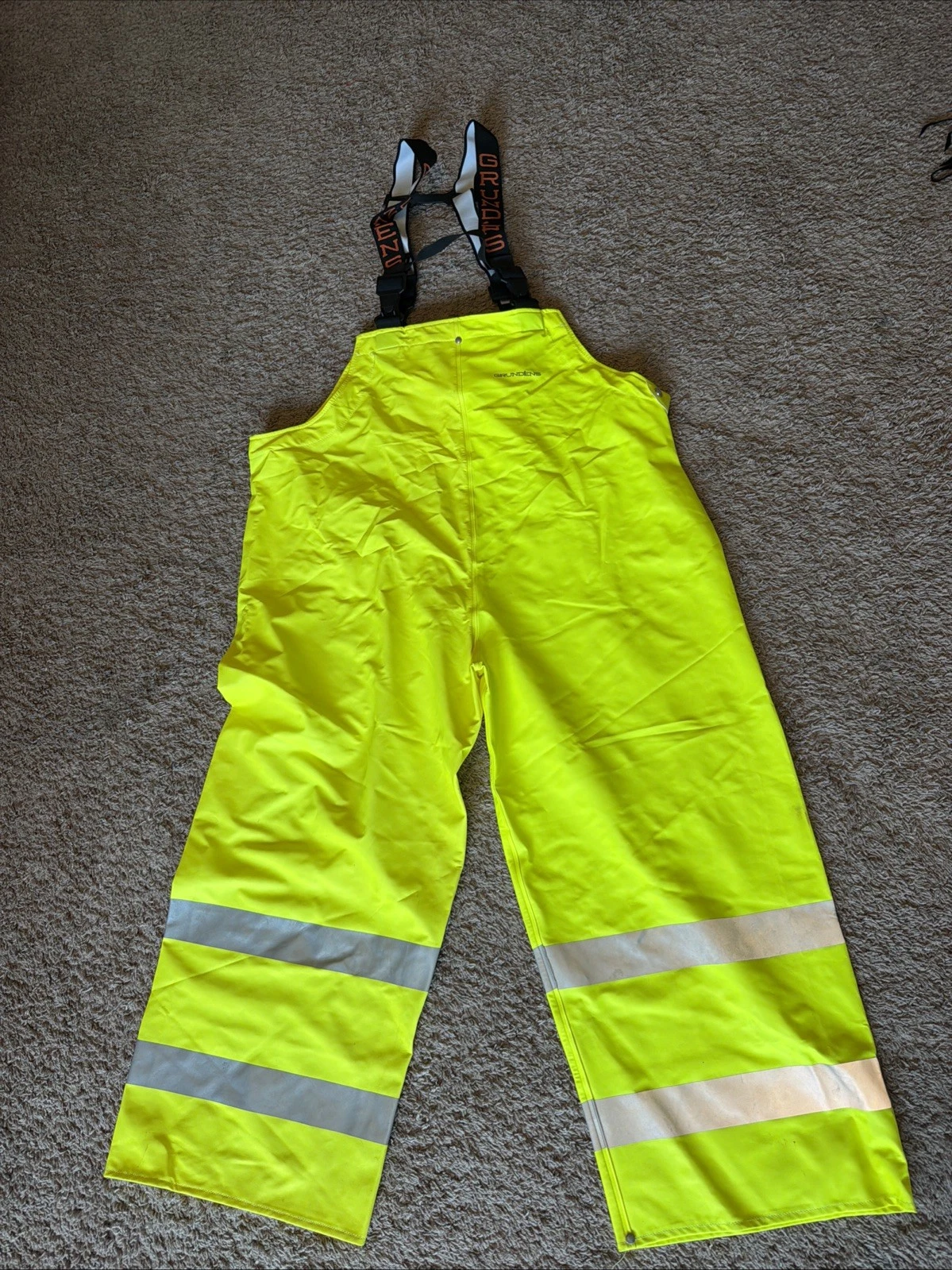 Grundens Weather Watch Hi-Vis Bib Trousers - Neon Yellow/Reflective Size XL #45