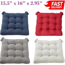 Textured Chair Seat Pad (Chair Cushion), Navy/Gray/Brown/Red, 1-Piece,15.5"x 16"