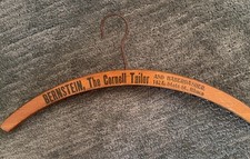 Antique Wooden Hanger BERNSTEIN, The Cornell Tailor and HABERDASHER Ithaca NY