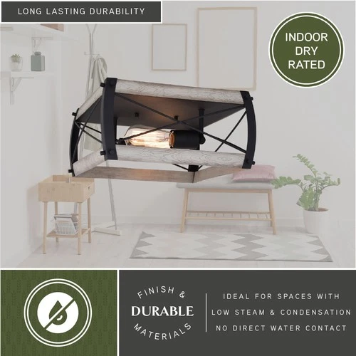 Vaxcel Lighting C0254 Montclare 2 Light 14"W Flush Mount Ceiling - Textured - Picture 8 of 12