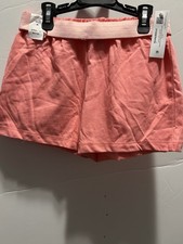 Wonder Nation Girls Pull On Rolled Cuff Shorts Size Medium 7-8 Coral New