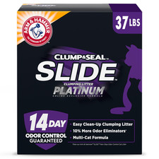 ARM  HAMMER Clump  Seal SLIDE Platinum Multi-Cat Litter, 37lb - 14-Day Odor Co
