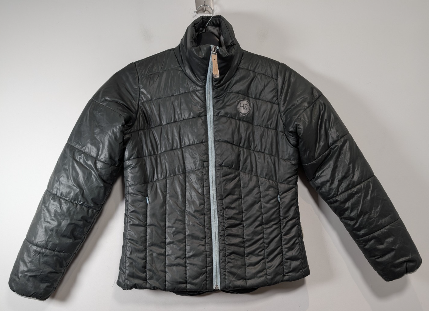 Horseware Ireland Eve Puffer Jacket Womens Small UK 10 Grey Showerproof Warm Zip