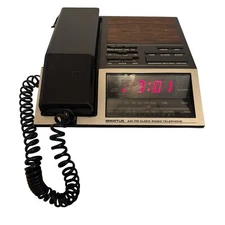 Vintage Spartus MCM FM/AM  Alarm Clock Radio Telephone Combo