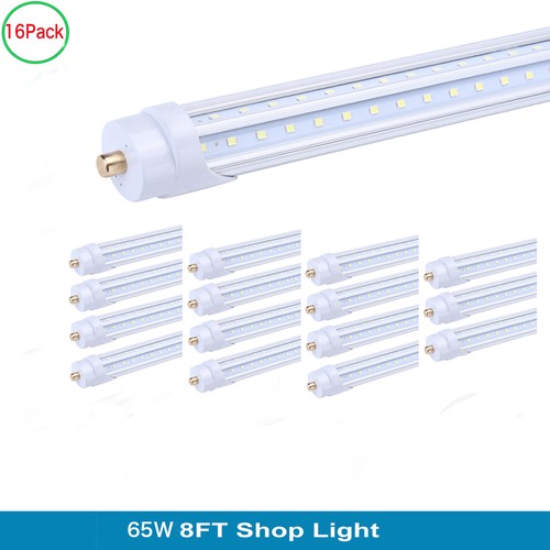 16Pack 8 Foot Led Shop Light 8FT 65W FA8 Led Tube Light 8' T8 T12 16Pack 8 Foot Led Shop Light 8FT 65W FA8 Led Tube Light 8' T8 T12