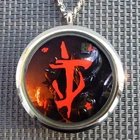 DOOM Slayer Mark Sign Demonic Warning Game Symbol The Dark Ages Pendant Necklace