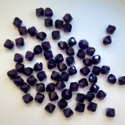 Swarovski Crystal Purple Velvet Bicone 5328 Beads; 4mm (24pc) or