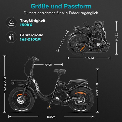 FAFREES F20 X-MAX 20 pulgadas bicicleta eléctrica bicicleta plegable 750W 48V 30Ah Fatbike - Imagen 11 de 29