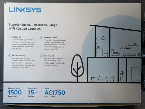 Linksys EA7200 Max-Stream Dual-Band AC1750 Wi-Fi 5 Router - Picture 3 of 7