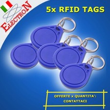 5x RFID TAG 13.56 MHz PORTACHIAVI ACCESSO ARDUINO IC ID CARD kit LETTORE TESSERA