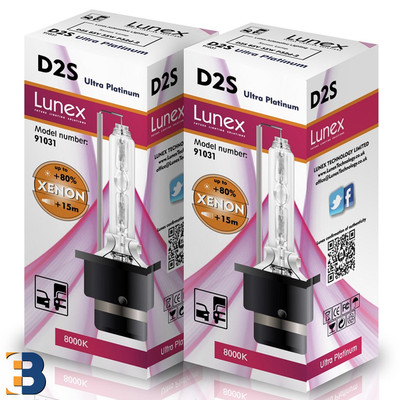 2 x D2S NEU Stück LUNEX HID XENON BRENNER P32d-2 Original 8000K Ultra Platinum