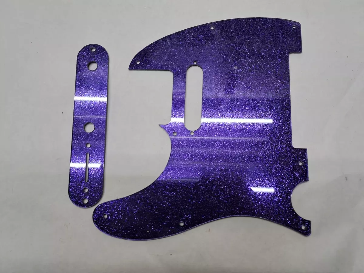 Lefty Purple Glitter Pickguard Cover set for Fender Tele Telecaster