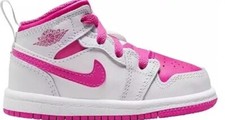 Toddler's Jordan 1 Mid Iris Whisper/Fire Pink-White FD8782 500