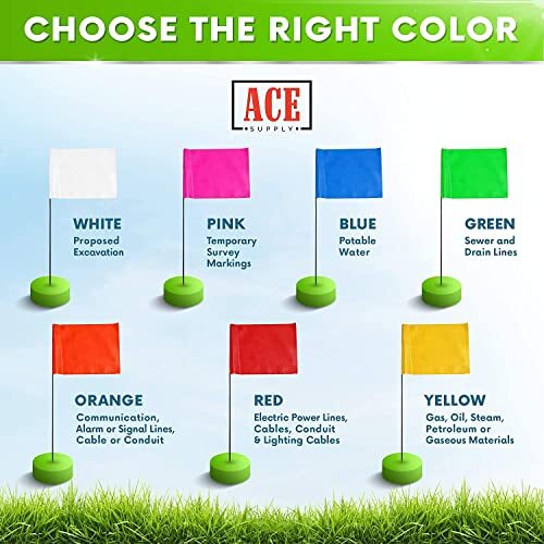 Orange Marking Flags 1000 Pack - 4x5-Inch Marker Assorted Sizes , Colors - Picture 75 of 84