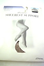 Sheer Caress Pantyhose Seerest Support Size Long Pebble 42