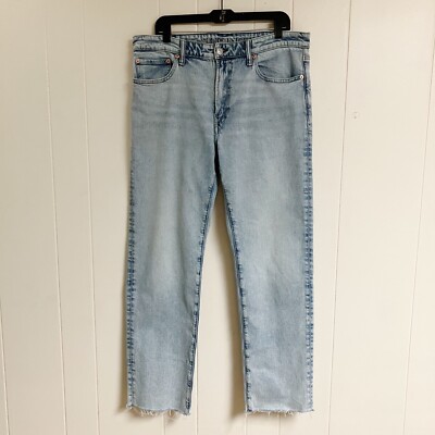 AEO American Eagle Mens Relaxed Straight Jeans SIZE 33 X 34 Easy Flex Stretch