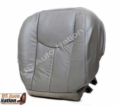 2005 2006 Chevy Tahoe LT LS Z71 Driver Passenger Bottom Leather Seat Cover Gray - Picture 3 of 11