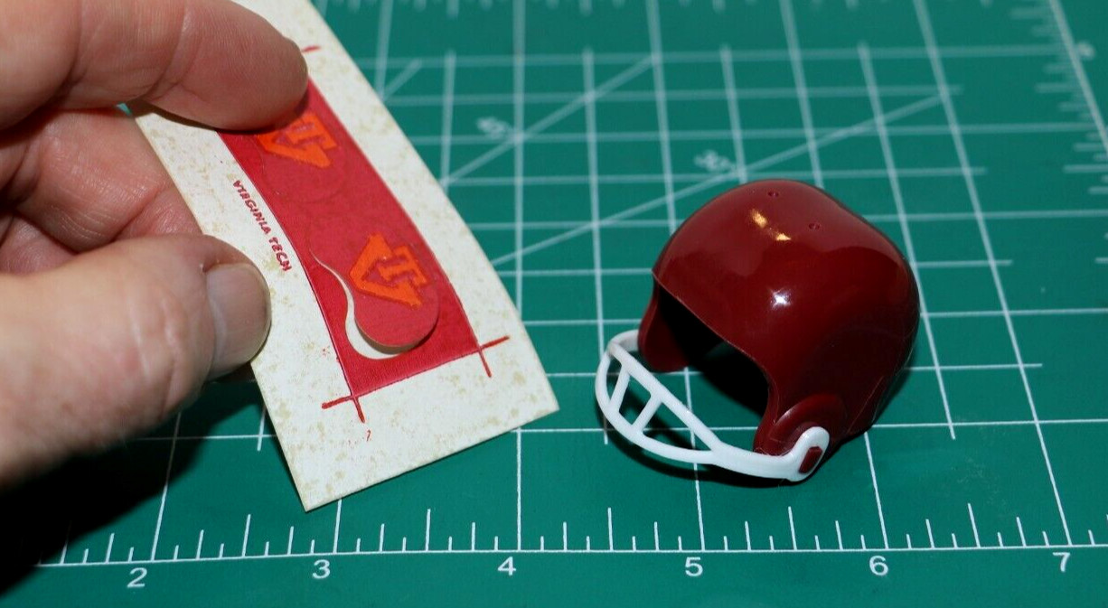 1978 Virginia Tech Hokies FACTORY DIECUT DECALS & Football Gumball Helmets NCAA