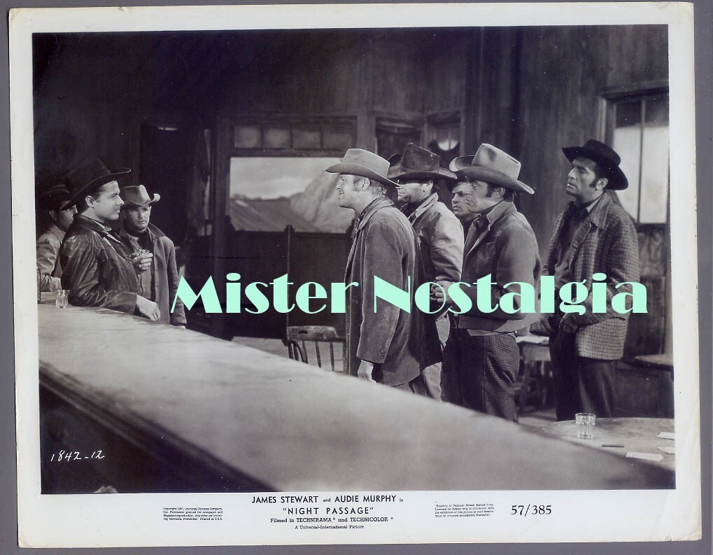 Vintage Photo 1957 Audie Murphy Dan Duryea in Night Passage