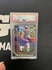 2021 PANINI CROWN ROYALE PIVOTAL PLAYERS GOLD #5 LUKA DONCIC 1/10 PSA 9