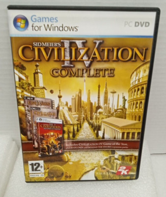 Sid Meier's Civilization IV Complete (PC, 2005)  on DVD, disc drive required