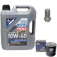 MotoröL Set 10W-40 5 Liter + ÖLfilter + Schraube FüR Austin Mini Rover 41 42 PS
