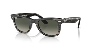RAY BAN WAYFARER Bio Acetate RB2140 136071 50-22 Striped Grey - Gradient grey - Image 1 of 4