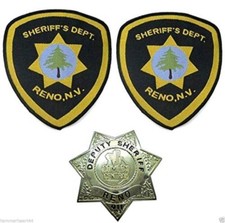 Reno 911 Deputy Sheriff Star Badge  Dept Shoulder Patch 2 Central Comedy Police
