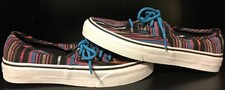 Vans Off The Wall Lo Top Vibrant Rainbow Stripe Unisex Shoes Men  s 5.5 Women  s 7