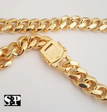 Hip Hop Premium Gold Plated Brass Miami Cuban 6,10,14mm 24", 30" Chain Necklace