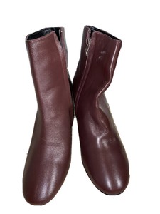 burgundy color booties