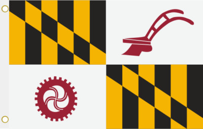 Fahne Flagge Baltimore County (Maryland) Hissflagge 90 x 150 cm