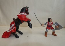 figurine moyen âge chevalier et son cheval bully