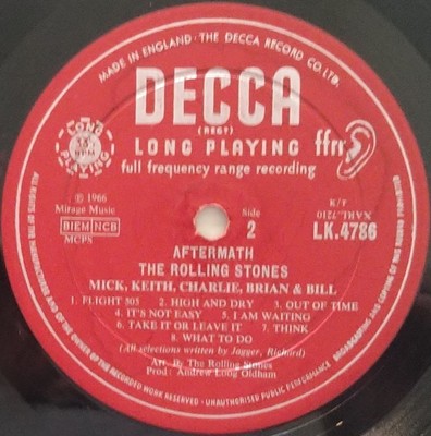 The Rolling Stones Aftermath Mono 12