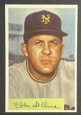 1954 Bowman Ebba St. Claire #128 VG Crease New York Giants