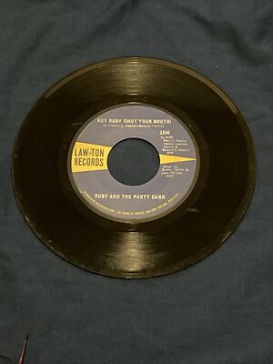 Ruby and The Party Gang Hey Ruby/House Party 45 RPM Law-Ton Records VG