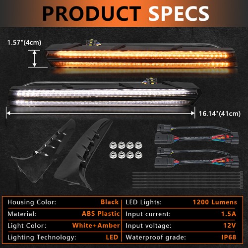 Led Grill Bezel Turning Daytime Running Lights Bars for 2020+ Corvette C8 Coupe - Bild 8 von 8