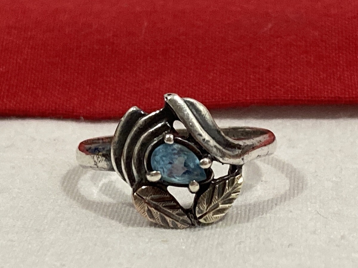 Bague Lovey Black Hills En Or Et Argent Sterling - Taille 7.5 - 4 Grammes - Occasion Excellent état