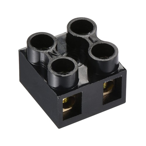 MECCANIXITY Terminal Block 500V 10A Dual Row 2 Positions Screw Electric Barri...