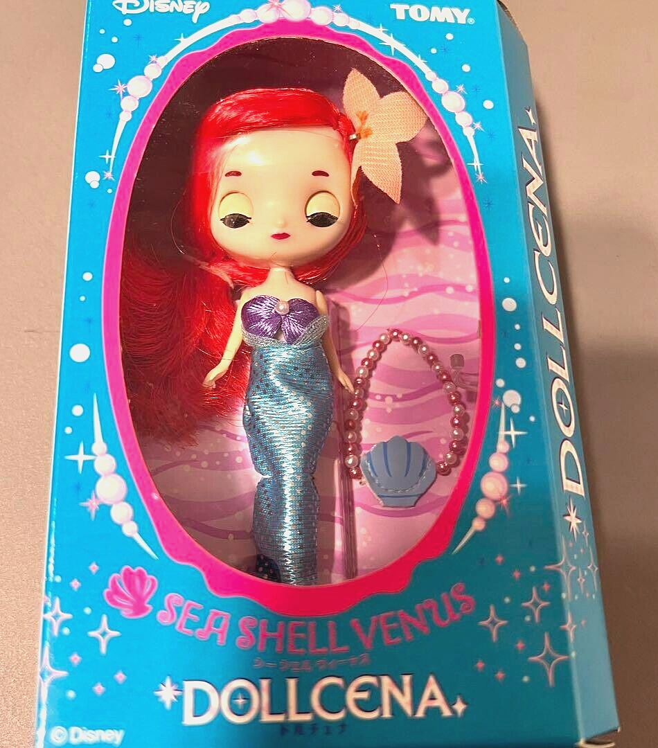Disney Little Mermaid Ariel Figure TOMY DOLLCENA SEA SHELL VENUS