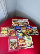 Lot of 12 Mixed Brand Cookbook Set Casserole Cookies Beer Family Classic Meals