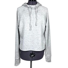 Reebok Hooded Pullover Hi-Low Sweatshirt Hoodie Thumbholes Sz. S Active