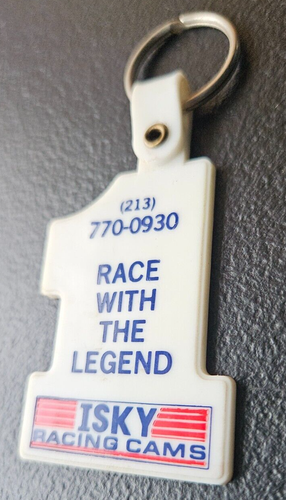 ISKY RACING CAMS. "RACE WITH THE LEGEND" #1. SOUVENIR KEYCHAIN. VINTAGE ORIGINAL - Picture 2 of 4