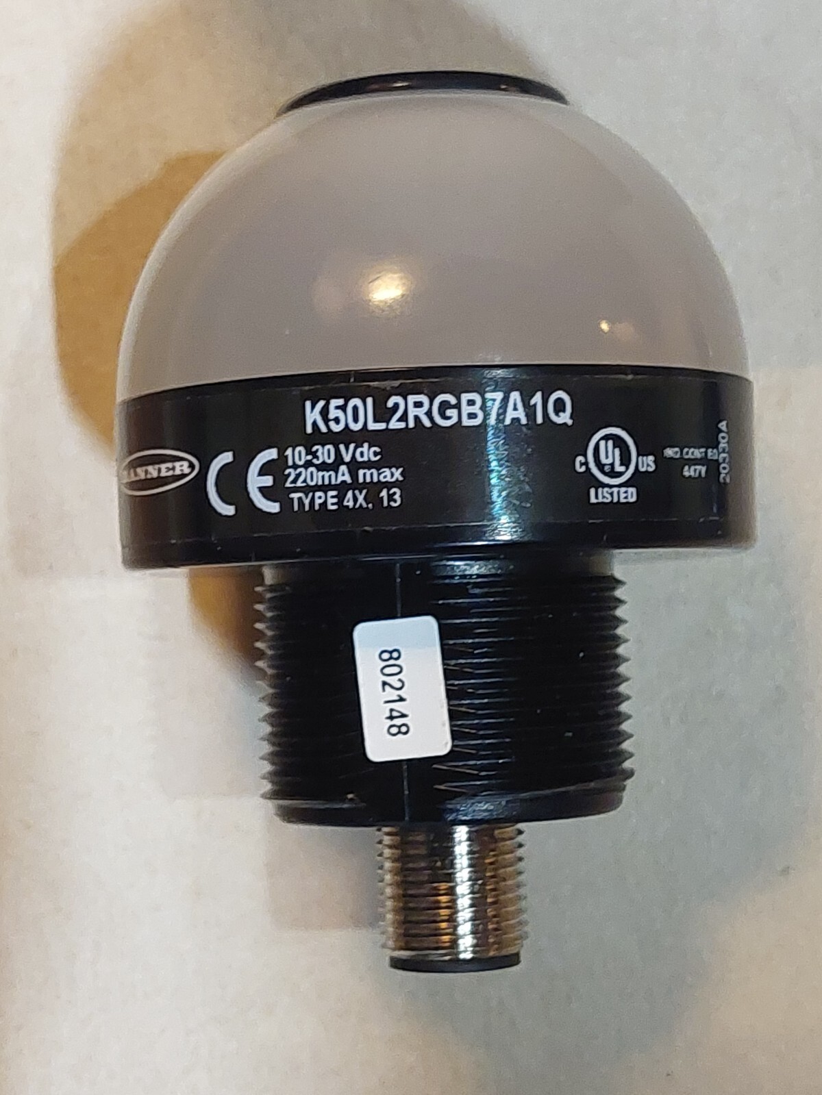 Indicateur BANNER K50L2RGB7A1Q optique sonore 50 mm LED multicouleur IP67
