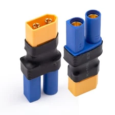 2-Pack XT60 to EC5 Adapters for Lipo Battery & RC ESC/Charger