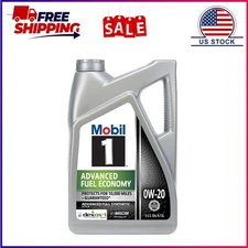 Mobil 1 Advanced Fuel Economy Full Synthetic Motor Oil 0W-20, 5 Quart
